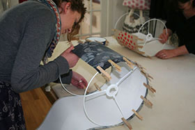 Group modern lampshade making (4)